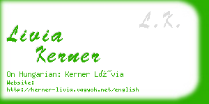 livia kerner business card